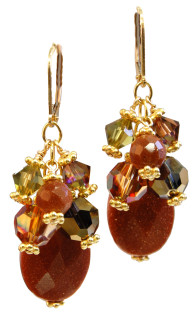 Sunstone Cluster Earrings