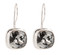 Swarovski Crystal 10mm Cushion Cut Gemstone Earrings in Black Diamond