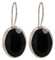 Swarovski Crystal Oval Gemstone Earrings in Jet (Black)