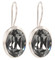 Swarovski Crystal Oval Gemstone Earrings in Black Diamond
