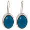 Swarovski Crystal Oval Gemstone Earrings in Caribbean Blue Opal