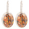 Swarovski Crystal Oval Gemstone Earrings in Crystal Copper