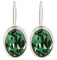 Swarovski Crystal Oval Gemstone Earrings in Erinite