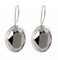 Swarovski Crystal Oval Gemstone Earrings in Metallic Silver