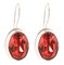 Swarovski Crystal Oval Gemstone Earrings in Padparadscha
