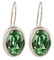 Swarovski Crystal Oval Gemstone Earrings in Peridot