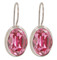 Swarovski Crystal Oval Gemstone Earrings in Rose