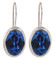Swarovski Crystal Oval Gemstone Earrings in Sapphire