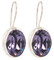 Swarovski Crystal Oval Gemstone Earrings in Tanzanite