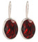 Swarovski Crystal Oval Gemstone Earrings in Siam (Red)