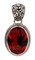 Swarovski Crystal Oval Gemstone Pendant in Siam (Red)
