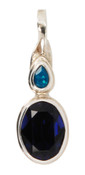 Swarovski Indigo & Caribbean Blue Opal Pendant