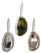 Swarovski Small Calypso Earrings (left to right) in Crystal (Clear), Olivine, Golden Shadow