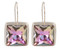 Swarovski Vitrail Light Square Earrings