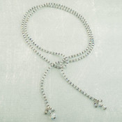 Crystal Lariat in Sterling Silver Crystal (Clear)