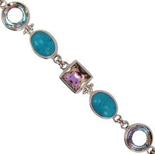 Turquoise & Swarovski Crystal Bracelet