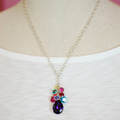 Multi Teardrop Cluster Necklace
