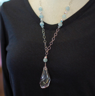Aquamarine Chain Necklace