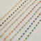 Gold Channel Set Colors, left to right: Light Colorado Topaz, Jet (Black), Crystal (Clear), Pastel, Rose, Aquamarine, Sapphire, Blue Zircon. Not pictured in Siam (Red).