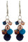 Crystal & Pearl Cluster Earrings in Sterling Silver Azul