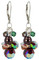 Crystal & Pearl Cluster Earrings in Sterling Silver Pistachio