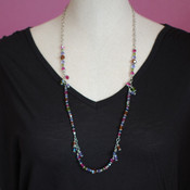 Long Dangle Necklace in Soleil
