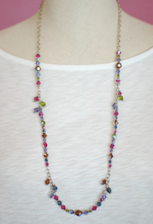 Long Dangle Necklace in Soleil