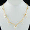Pearl & Clear Cluster Necklace in 18K Gold Vermeil