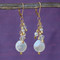 Coin Pearl Cluster Earrings in 18k Gold Vermeil