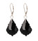 Baroque Earrings in Jet (Black) Sterling Silver