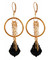 Baroque Chain Earrings in Jet (Black) 18k Gold Vermeil