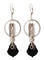 Baroque Chain Earrings in Jet (Black) Sterling Silver