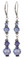 Crystal Dangles in Tanzanite Sterling Silver