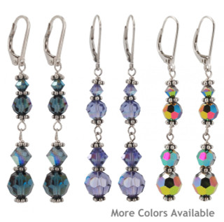 Crystal Dangles in (left to right) Montana, Tanzanite & VM Sterling Silver