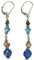 Crystal Dangles in Cornflower Sterling Silver