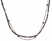 Blue Pearl Chain Necklace