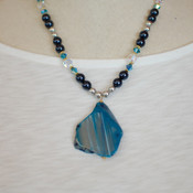 Blue Crush Necklace in 18k Gold Vermeil