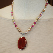 Raspberry Mocha Necklace