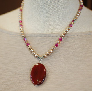 Raspberry Mocha Necklace