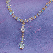 Clear Crystal Drop Necklace