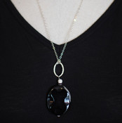 Obsidian Chain Necklace