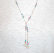 Chalcedony & Crystal Lariat