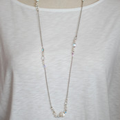 Pearl & Clear Long Necklace