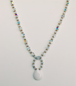 White Agate Drop Necklace
