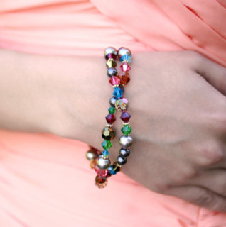 Navette Double Bracelet shown in Goddess