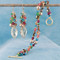 Navette Double Bracelet in Goddess shown with the Navette Cluster Earrings in Goddess