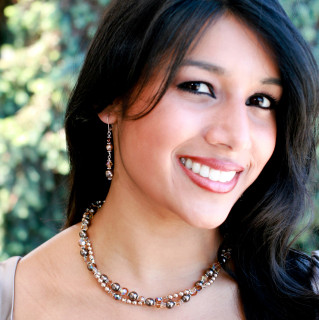 Sandy Beach Necklace in Sterling Silver shown with the Sandy Beach Dangle Earrings.