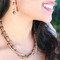 Sandy Beach Necklace in 18K Gold Vermeil shown with the Sandy Beach Dangle Earring.