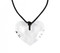 Truly Heart Leather Necklace in Crystal (Clear)