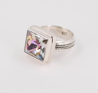 Swarovski Vitrail Light Square Cut Ring